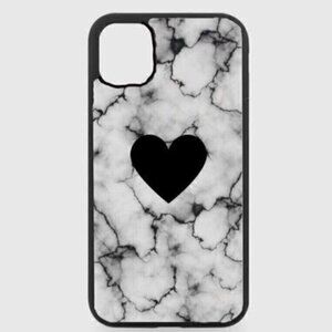GRAY Marble Heart Phone Case
